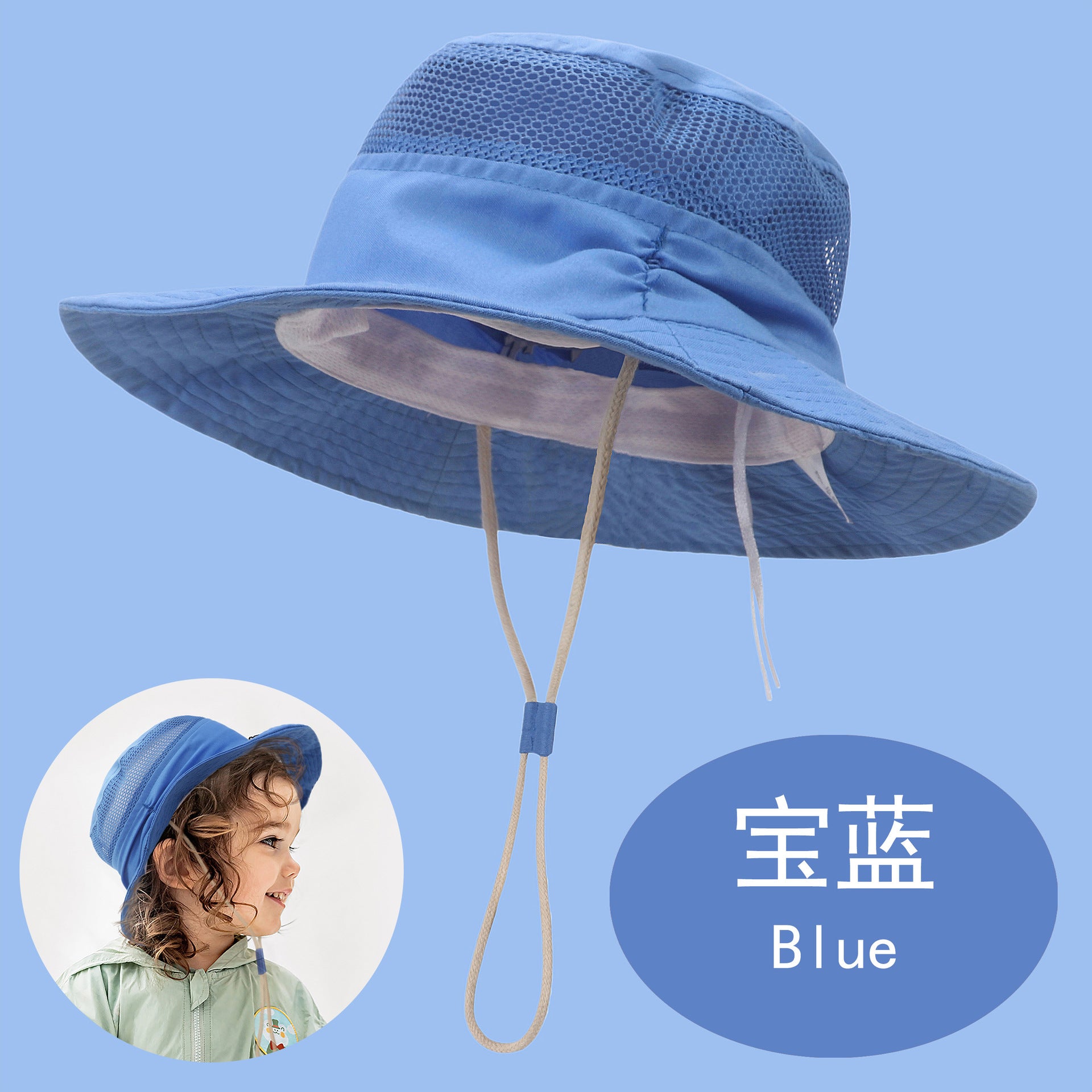 Wholesale Breathable Mesh Cartoon Dinosaur Print Outdoor Children's Sun Hat